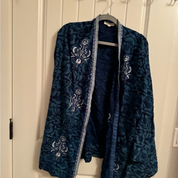 Blue kimono with embroidery size XL from Monsoon UK 100% viscose - Picture 2 of 5
